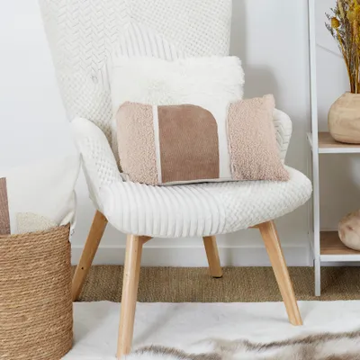 Image de Coussin Beige Taupe Brun 30x50cm