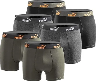 Immagine prodotto di Boxer Puma Boxer da uomo confezione da 6 arancione nero mix