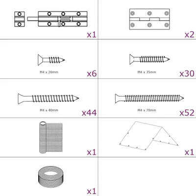 Immagine prodotto di vidaXL Gabbia per polli 1,5x1,5x2 m acciaio