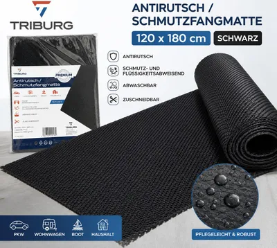 Produktbild von Triburg Antirutschmatte Schwarz 120x180cm Zuschneidbar PKW Wohnwagen Boot