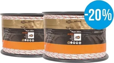 Produktbild von Gallagher Cord TurboLine (6 MM / Wit) - 2 x 200 Meter