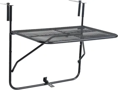 Obrázok produktu pre Balkónový stolík čierny 60x40 cm oceľový