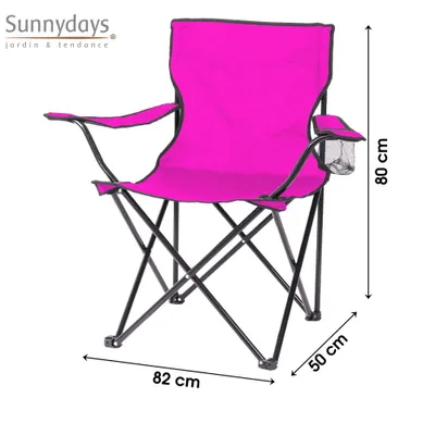 Produktbild von Sunnydays Campingstuhl Klappstuhl Armlehnstuhl Faltstuhl 25241 pink