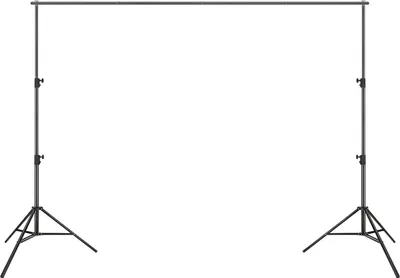 Produktbild von 12 x 10 ft Heavy Duty Backdrop Stand, Height Adjustable Photography Backdrop Stand, Background Support System with 6 Clamps and A Carry Bag, for Party, Wedding, Display, Photo