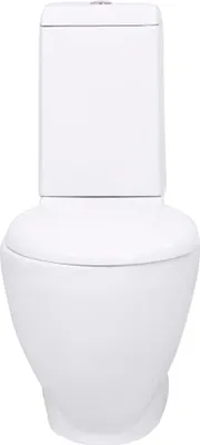 Produktbild von vidaXL WC Keramik-Toilette Badezimmer Rund Senkrechter Abgang Weiß