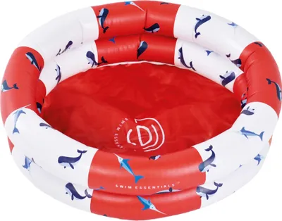 Obrázek produktu pro Swim Essentials Ocean Stripes, Nafukovací bazén, 15 l, Kulatý, PVC, Červená, Bílá