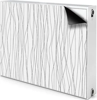 Produktbild von Magnet Heizkörper-Abdeckung Verkleidung Abdeckung Heizkörperabdeckung 110x60 cm  - Chaotische Linien