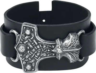 Produktbild von Alchemy Gothic Lederarmband Herren Thorshammer Standard Standard