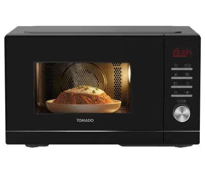 Produktbild von Tomado TMC2302B – Kombi-Mikrowelle – Freistehend – 23 Liter – Heißluftfunktion – 5 Mikrowellenstufen – Digitales Display