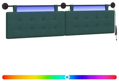 Produktbild von Hängendes Kopfteil Mit LED Licht Dunkelgrün Stoff