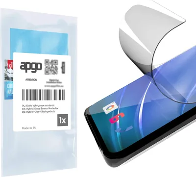 Produktbild von apgo Ultra-klar Hybrid Schutzglas kompatibel mit Hammer Iron V, Flexible Nano Glass, toller Ersatz für Hartglas, kratzfester Displayschutzglas, Displayschutz, Full Glue