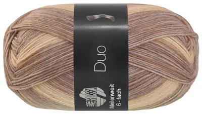 Produktbild von Lana Grossa - Meilenweit 6-fach 150g Duo 9726 graulila hellbeige