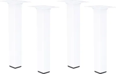 Produktbild von 4er Set Möbelfüße Schrankfüße Weiss Eckig 25x25mm Sofafüße Möbelbeine Bettstützen Höhe 200mm