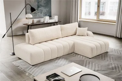 Produktbild von Ecksofa "GLORIA" mit Bettkasten und Schlaffunktion, premium L-Form Sofa