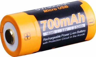 Zdjęcie produktu dla Fenix ARB-L16UP-700, Bateria do ponownego naładowania, Litowo-jonowa (Li-Ion), 3,6 V, 1 szt., 700 mAh, Zabezpieczenie przeciw przeładowaniu, Nadmiernego rozładowania, Krótkie spięcie