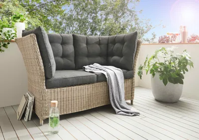 Produktbild von Destiny Loungesofa PALMA 2-Sitzer, inkl. Auflagen, Polyrattan, natur meliert