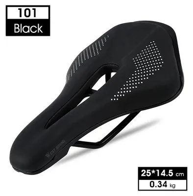Produktbild von Fahrradsattel - Rennradsattel - Stoßdämpfend - Kunstleder - 25 x 14,5 cm - Schwarz