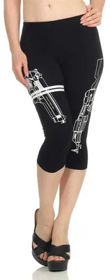 Produktbild von Damen Leggings 3/4 Capri viele Farben; Schwarz Colt S/36