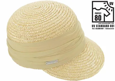 Seeberger elegante Strohborten Cap mit UV Schutz 80 in beige