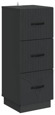 Image de vidaXL Commode noire 33 x 34,5 x 87 cm en aggloméré