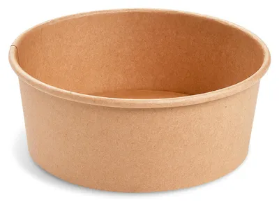 Produktbild von 50x Salatschalen Feinkostschalen braun Ø150mm aus Pappe PE-beschichtet 750ml