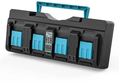 Image de Chargeur de rechange pour prises Schuko 4 pôles 14,4 V-18 V, compatible avec les batteries 18 V.