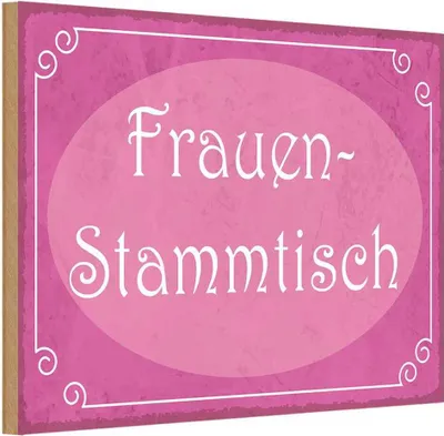 Produktbild von vianmo Holzschild 20x30 cm Frauen Stammtisch Männer