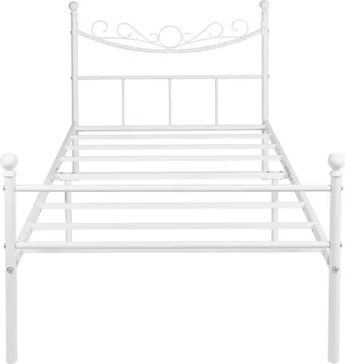 Produktbild von Metallenes 2-Personen-Zwischenbett - 140 x 200cm - Weiss - inkl. Metallunterbau