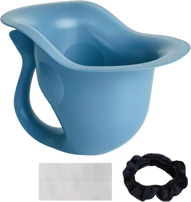 Obrázek produktu pro Dětský nočník - Pomůcka pro učení toalety - Trénink toalety - Protiskluzová základna - Výška 20 cm - Modrá barva