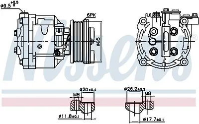 Produktbild von NISSENS 891078 QS90 Klimaanlage Klimakompressor PAG 46 YF R134a R1234yf für OPEL Mokka / Mokka X (J13) Adam (M13) für CHEVROLET AVEO Schrägheck (T300)