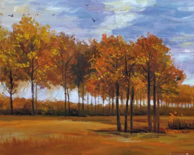 Produktbild von Vincent Van Gogh Kunstdruck Bild - Herbstlandschaft, 1885 (40 x 50 cm)