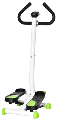Produktbild von Stepper Fitnessgerät, LCD-Monitor, rutschfeste Pedale, Stahl und ABS, 55x44x108 cm, Grün+Schwarz