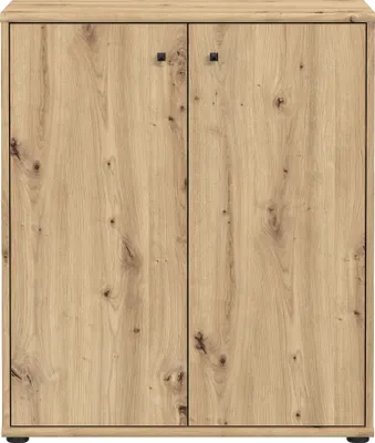 Produktbild von Kommode >TEMPRA2< 2 Türen, 2 Böden, Artisan Eiche Nachbildung - 73,7x85,5x34,8cm (BxHxT)