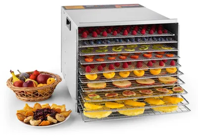 Zdjęcie produktu dla KlarsteinFruit Jerky Steel 10 Automat do suszenia Dehydrator 1000W 10 segmentów