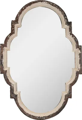 Obrázek produktu pro Zrcadlo Clayre & Eef 63x4x91 cm Hnědé béžové dřevo
