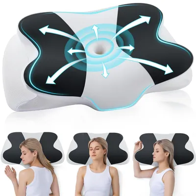 Produktbild von Ergonomisches Nacken- und Schulterkissen - Viscoelastisches Kissen - 62x37x12 cm