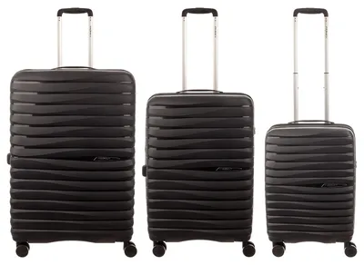 Produktbild von Franky PP18 Trolley Hartschalenkoffer 3er SET Spinner Gr. L/M/S inkl. Dehnfalte black