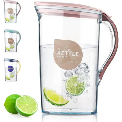 Productafbeelding van Karaf voor koelkastdeur, 2,1 liter, BPA-vrij, roze