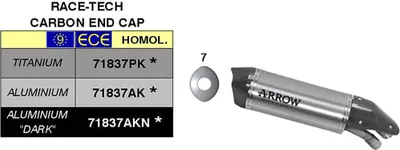 Image de ARROW race-tech titanium slip-on silencer with carby end cap for BMW S 1000 xr