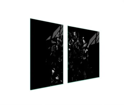 Imagen del producto de Plato de vidrio y tabla de cortar, 100x52 cm, color negro