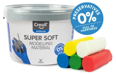 Produktbild von Creall-Supersoft Knete 1750 g in 5 Farben