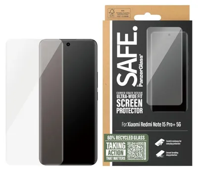 Produktbild von PanzerGlass SAFE. by ® Displayschutz Xiaomi Redmi Note 15 Pro+ 5G | Poco M8 Pro | Ultra-Wide Fit, Xiaomi, Xiaomi - Redmi Note 15 Pro+ 5G, Xiaomi - Poco M8 Pro, Trockene Anwendung, Kratzresistent, Schockresistent, Transparent, 1 Stück(e)