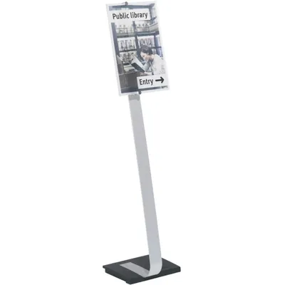 Produktbild von DURABLE Info-Bodenständer CRYSTAL SIGN® STAND A3, 481923 silber
