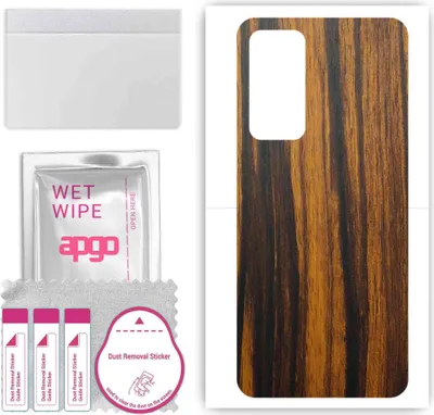 Produktbild von apgo Rückseite Schutzfolie, Skin, kompatibel mit Xiaomi 12 Pro Dimensity, Hinten Displayschutzfolie aus Vinylfolie, kratzfest, einfache Montage - Tigerwood