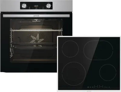 Produktbild von Gorenje Steel Steam Set BOS6737E06X+ ECT43X Steel Steam Backofen Set mit Glaskeramikkochfeld, 60cm
