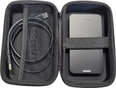 Produktbild von Schutztasche Hardcase für externe Festplatten SSD HDD 180x100x60 mm Schwarz (L)