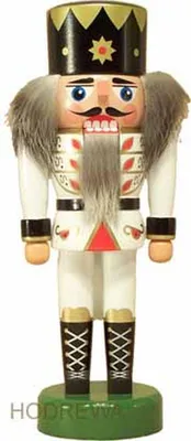 Produktbild von Nussknacker König weiß BxHxT 8x22x7cm NEU