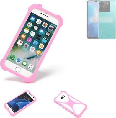 Produktbild von K-S-Trade Handy Hülle kompatibel mit Infinix Smart 7 (X6517) Schutz Hülle Bumper Silikon Schutz Hülle Cover Case Silikoncase Silikonbumper TPU
