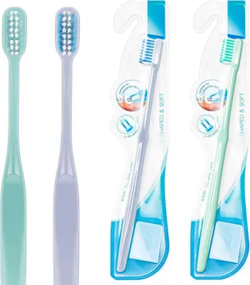 Image de Brosse à dents orthodontique Tête de brosse en U Pack de 4 Têtes de protection