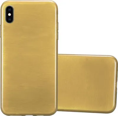 Produktbild von Cadorabo Hülle für Apple iPhone XS MAX Schutz Hülle in Gold Schutzhülle TPU Silikon Etui Case Cover